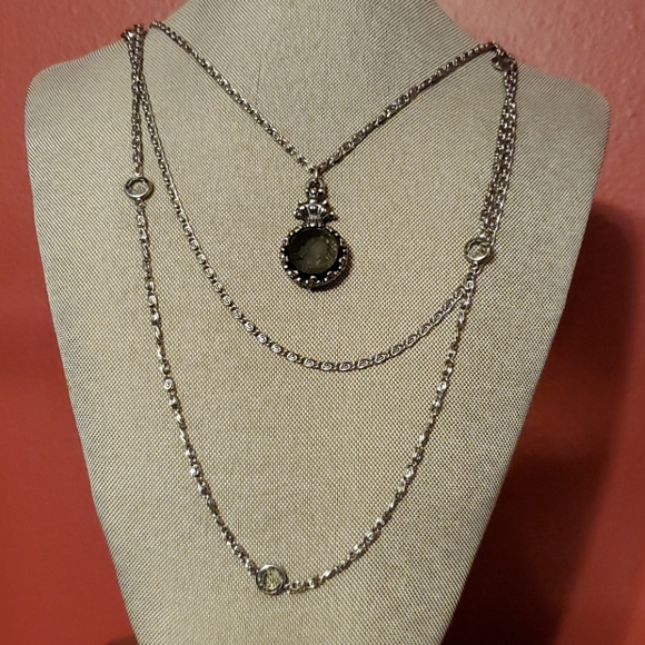 Victorian Repro Inverted Glass Cameo Necklace - Picture 4 of 6